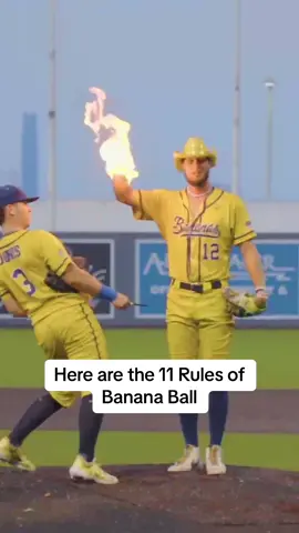 Here are the 11 rules of Banana Ball. Which one is your favorite rule?  #bananaball #savannahbananas #fansfirst #baseball 