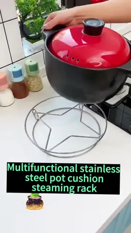Multifunctional stainless steel pot cushion steaming rack.It is both a pot holder and a steaming rack. Convenient and practical. Life helper. Want one? 🌹 Please go to my display case! #fyp #foryou #goodthings #tiktokshop #kitchen goodies