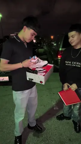 I sold him Jordan 4 Retros “What the” for his girl #shoeplug #losangeles 