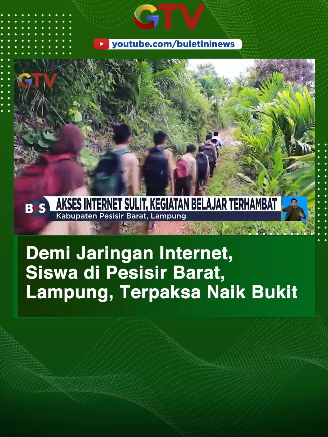 Demi Jaringan Internet, Puluhan Siswa di Pesisir Barat, Lampung, Terpaksa Naik Bukit  #SusahSinyal#PesisirBarat #Lampung #News #NewsUpdate #BeritaTerkini #BeritaUpdate #infrastructure