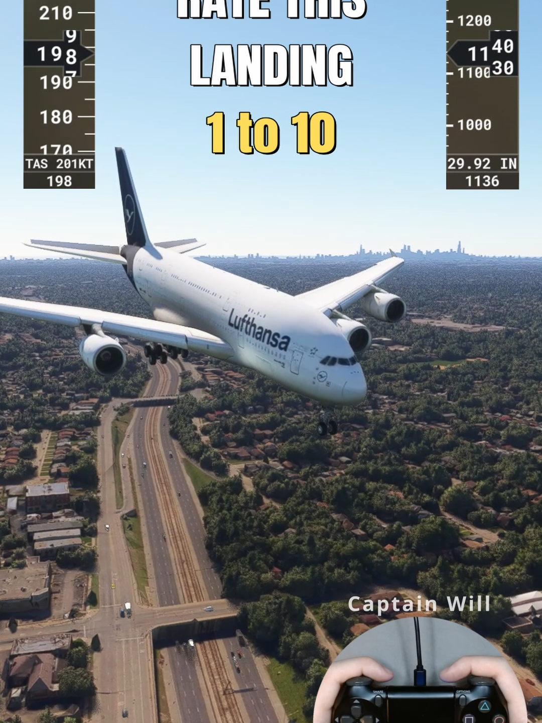 Pilot Attempts A380 Crazy Low Approach into Chicago O’Hare - Microsoft Flight Simulator 2020 #msfs2020  #flightsimulator  #landing  #aviation  #airbus  #airbusa380  #a380  #lufthansa  #chicago  #ohare  #ratethisshot  #captain