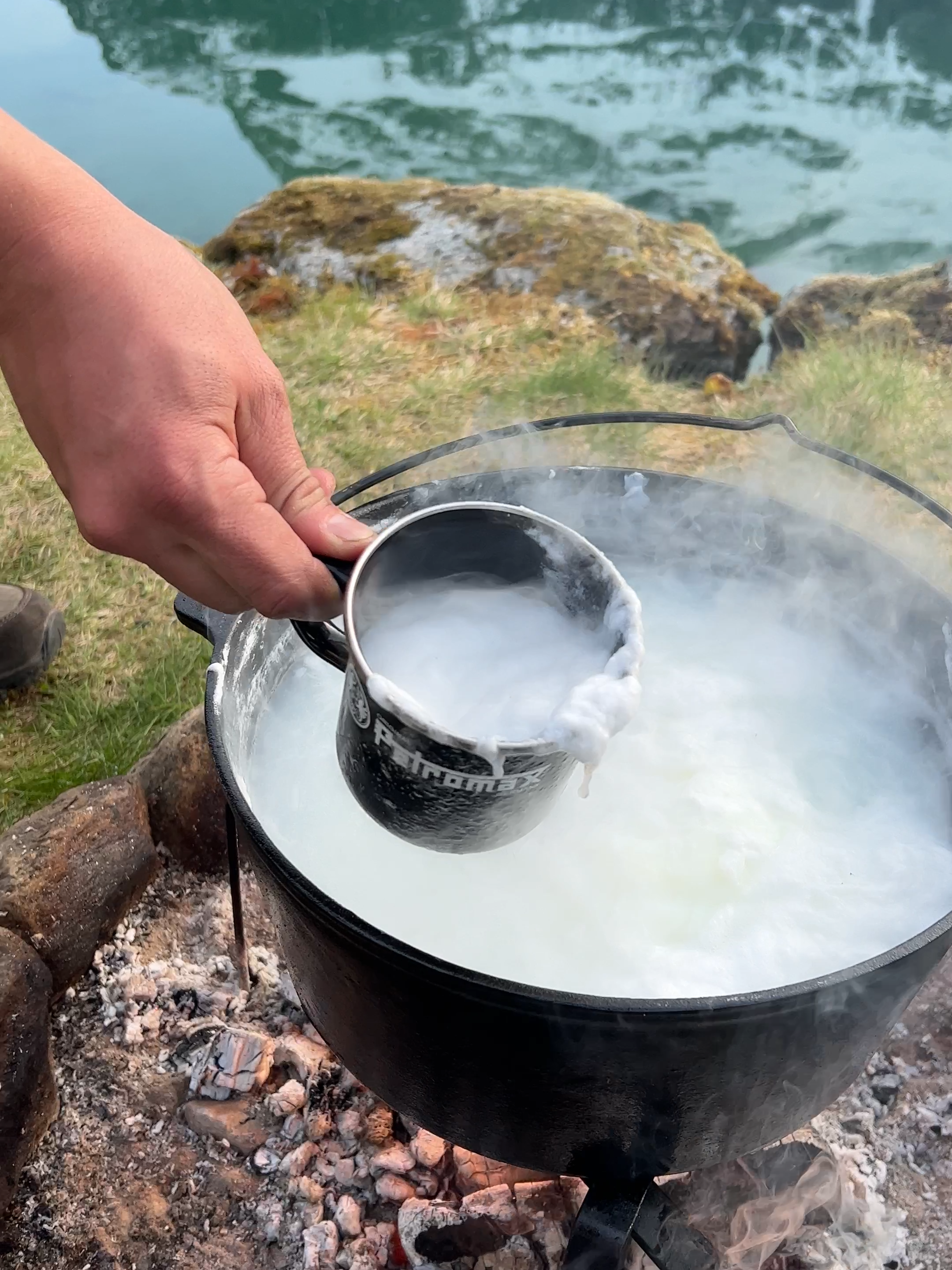 Dare to taste the mystery? First correct guess wins🤠🔥 #firekitchen #whatsinthepot #outdoorcooking