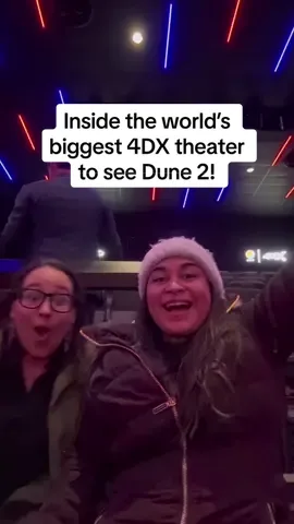 Been there, dune that! 🪱 🤠 🎥 @Regal #TimesSquare invited us to the grand opening of the largest #4DX theater in the world and a thrilling screening of #Dune2 with motion seats and environmental effects like water, wind, lightning, and fog! #movietok #4dxexperience #dunemovie 