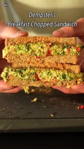 Dempster’s Breakfast Chopped Sandwich @Dempster’s Bakery challenged me to try the viral Chopped Sandwich & I said “BET. Challenge accepted.” They got a super easy and quick version using one of their most loved products, the 100% Whole Grains 12 Grain Bread.  I’ve actually grown up eating this bread because it was my grandparents' favorite! Made with 12 whole grains, no artificial flavours or colours and a source of fibre and magnesium in every two slices (75 g), it was something my grandparents and family trusted, enjoyed eating and made sure was part of my diet so I could get all the nutrition it offered! I was too young at the time, but now on my fitness journey, I realized that although healthy habits can be hard to develop, my family was incorporating Dempster’s 100% Whole Grains Breads to easily sneak in that nutrition!   Serves 1 Ingredients: 2 Slices Dempster’s 100% Whole Grains 12 Grain Bread ¼ cup cooked Turkey Breast 1 Egg, hard boiled ¼ Medium Avocado ¼ Red Bell Pepper 1 Kale Leaf Salt & Pepper to taste 1 tbsp Beet Hummus, or any kind of hummus you’d like 1 tsp Hot Sauce (optional)   #DempstersPartner #DempstersGrains   Disclaimer: Dempster's 100% Whole Grains Breads contain 39-47 g of whole grains and are a source of Fibre, Zinc, Magnesium and Iron per two slice serving (75 g). #choppedsandwich #sandwich #breakfast #breakfastsandwich #mealprep #EasyRecipes #Fitness #healthylifestyle #healthyfood #quickrecipes