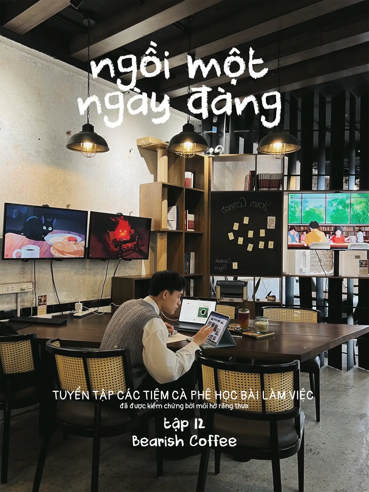 Bearish Coffee - tiệm cà phê học bài làm việc giữa phố Khâm Thiên. #xuhuong #coffee #cafehanoi #caphehocbai #fypシ #mhrthanoi 