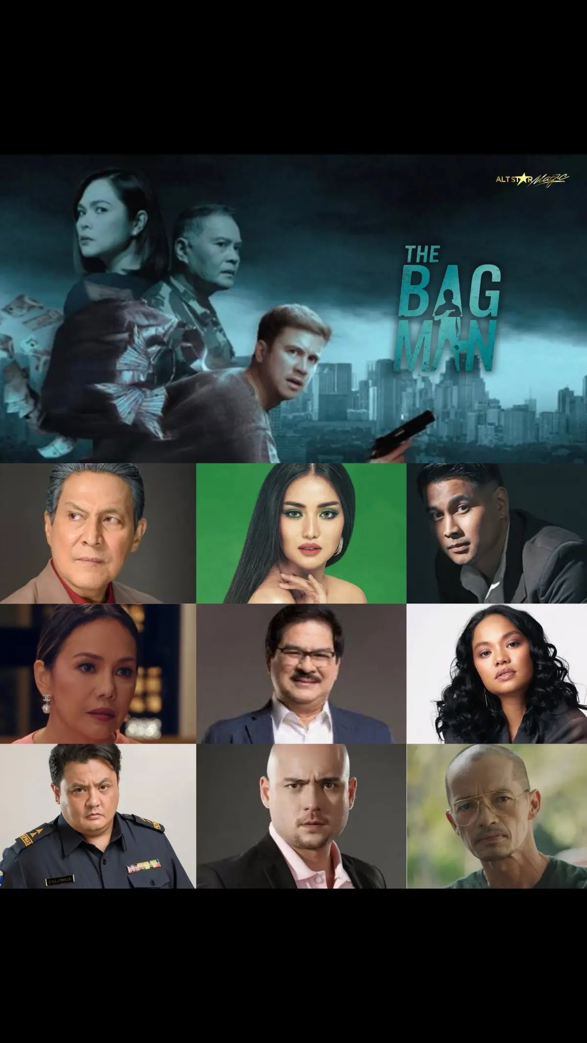 LOOK: Here is the powerhouse cast of ABS-CBN International Productions, Rein Entertainment, Nathan Studios and Dreamscape Entertainment’s third season of #TheBagman to be lead by Arjo Atayde, John Arcilla and Ms. Judy Ann Santos-Agoncillo. Also part of the series are Mr. Tirso Cruz III, Charlie Dizon, Joem Bascon, Ana Abad Santos, Chai Fonacier, Niño Muhlach, Ryan Eigenmann, Art Acuña, Gela Atayde, Sheila Valderrama, Jeffrey Santos, Ynez Veneracion and Mr. Al Tantay. Photo via Altstarmagic #foryou #fyp #trending #viral  #abscbn #starmagic #kapamilyaforever #kapamilyachannel #philippines #primetimebida #primetime #fypシ゚viral #tfc #thefilipinochannel #artist #actor #universe #action 