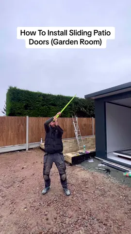 How To Install Sliding Patio Doors (Garden Room) #homeimprovement #howto #how #doityourself #DIY #fyp #foryoupage @The Insulated Panel Store @