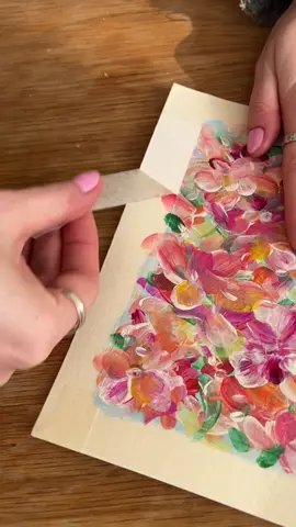 The most satisfying part 🤌 #floralpainting #botanicalart #paintwithme #art #painting #arcrylicartwork #florals #nzartists #londonartists #fyp #arttok