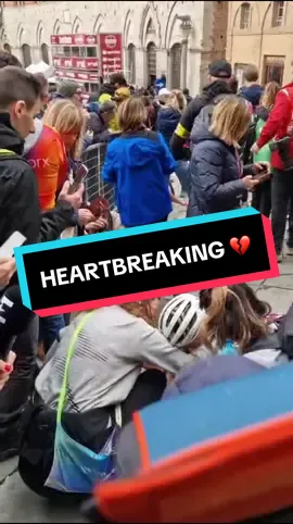 HEARTBREAKING 💔💔💔 Tough to take for Kasia Niewiadoma just missing out on the podium at Stade Bianche 😢 #emotional #roadcycling #womenscycling 