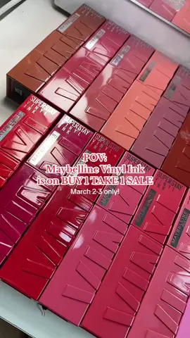 your fav lippie is on buy 1 take 1 sale again! ✨ add to cart and check out 2 items— pay for the price of 1!  #maybelline #maybellineph #maybellinesuperstayvinylink #maybellinevinylink #vinylinkmaybelline #lipstick #buy1take1 