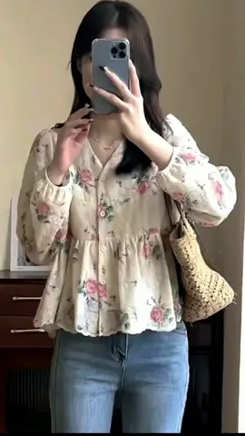 [MAWAR]Blouse Korea motif bunga  lengan panjang !!!! @raffi_nagita  #fyp 