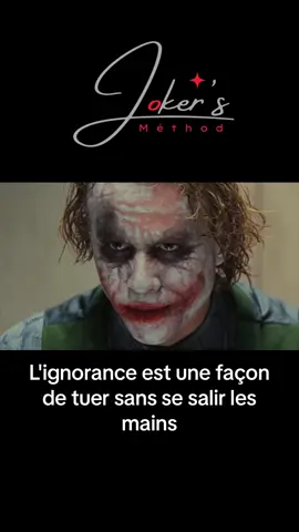 L’ignorance est la meilleure des vengeances… #vengence #ignorance #joker #motivation 