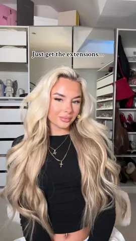I dont know who needs to hear this but get the damn hair extensions… it will make you feel so much better🥰🤣✨🫶🏼 @imsoprettyofficial shades 10/60 and 60 mixed!! Use code LEILA10💌 link in bio #hairextensions #hair #blondehair #blondehairextensions #hairextensions #imsopretty 