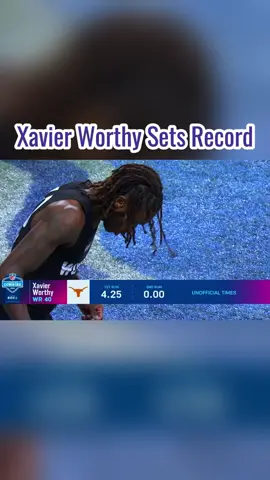 Xavier Worthy Sets Record at NFL Scouting Combine with a 4.21 40-yard dash! #nfl #nflfootball #football #americanfootball #scoutingcombine 