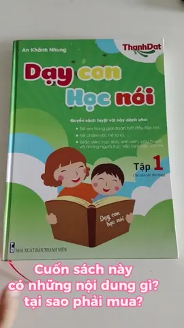 Sách dành cho bé chậm nói, tự kỷ #dayconhocnoi #ankhanhnhung #trechamnoi #xuhuong 
