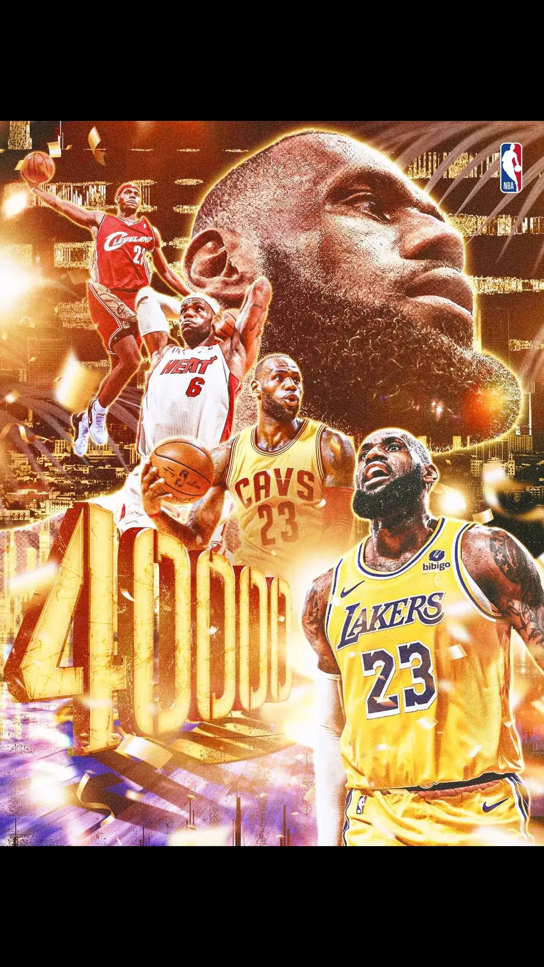 James' 40,000-point milestone poster ！#james #basketball #NBA #ipandafashion 