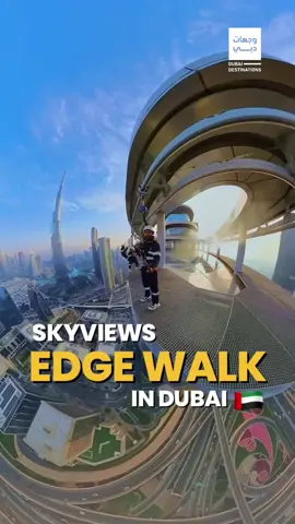 Skyviews Edge walk, Dubai 🇦🇪 Get ready for an adrenaline-pumping adventure like no other! Skyviews Edge Walk Dubai is here to take you to new heights.   ▫️Experience the thrill of walking on the edge of the iconic Dubai skyline. ▫️Breathtaking panoramic views of Dubai's architectural wonders. ▫️Safety is our top priority with state-of-the-art safety harnesses and experienced guides. ▫️Participants must be at least 18 years old and in good physical health. ▫️Wear comfortable clothing and closed-toe shoes for your safety and comfort. ▫️Capture unforgettable moments with your camera or smartphone. ▫️Price starts at AED 350 per person, including safety briefing and commemorative certificate.   #wheretovisitdubai #wheretovisituae #thefeatureawards #tiktoktravel #wheretovisit #wheretovisit #wheretovisit 