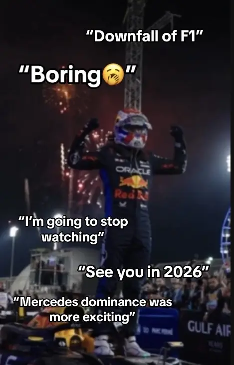 You won’t be missed! Seasons like this are great to filter out the fake “fans”, not to even mention there has only been ONE race and they are already whining none stop😂 No one is forcing you to watch!🫡 I hope Max wins 24/24 races, I’m loving the salty tears!! #f1 #formula1 #formule1 #formel1 #f1fans #maxverstappen #verstappen #supermax #mv1 #f1drivers #f1memes #f1meme #f1edit #f1edits 