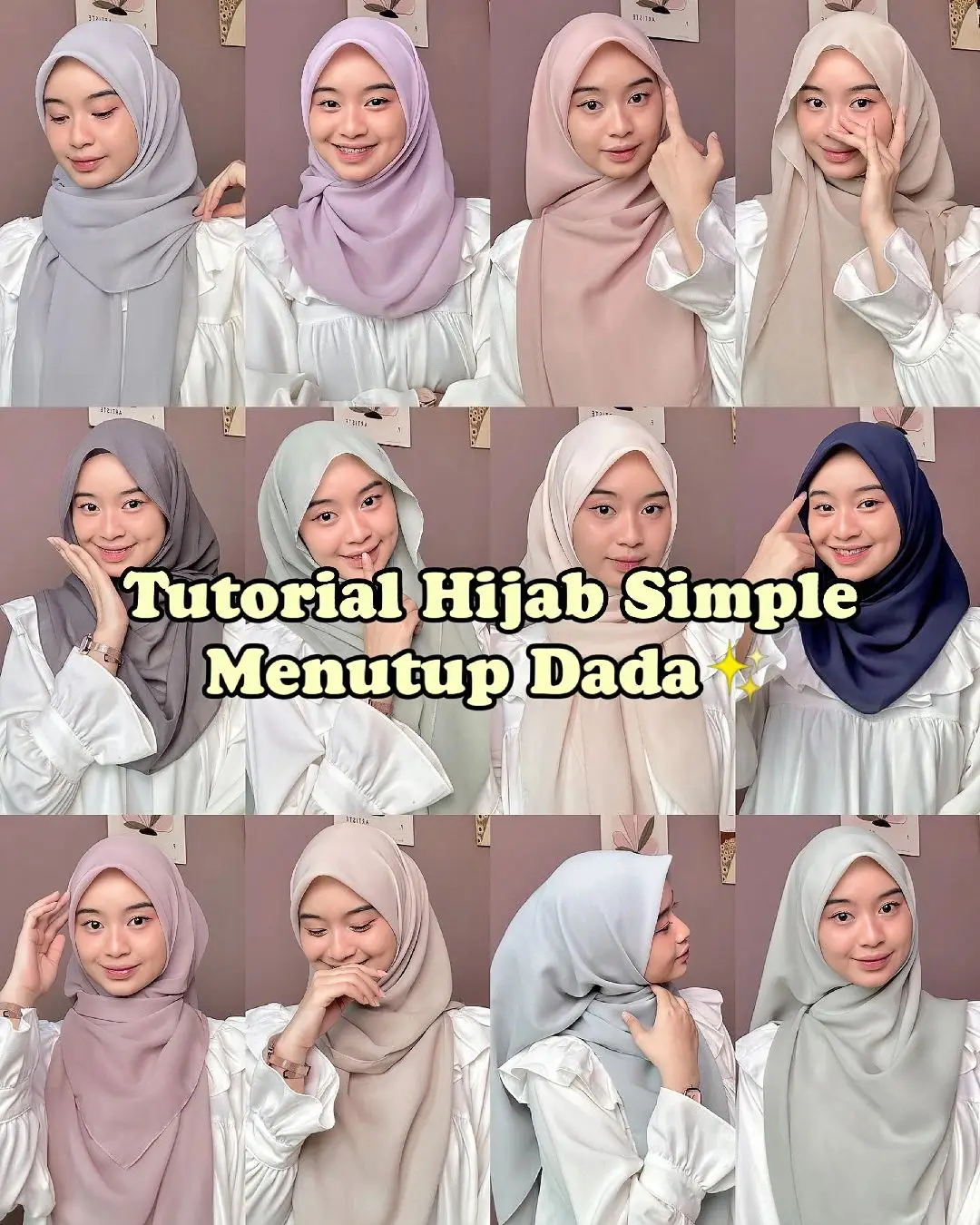 [SIMPAN UNTUK NANTI] Masya'Allah, bisa buat persiapan Lebaran nanti nih 📸 Cr: khadziyah_ #hijabsegiempat #tutorialhijab #hijabtutorial #lebaran #outfitideas 