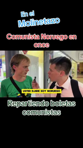Comunista Noruego en once , repartiendo boletas comunistas anti-milei #lalibertadavanza #nolaven #comunismonuncamas 