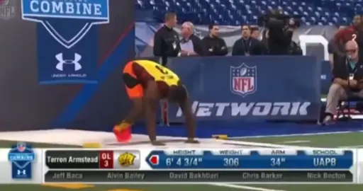 ⏱️ In 2013, Terron Armstead set the record for the FASTEST 40 in NFL Combine history for an offensive lineman with 4.71s! #ShrineBowlPRO // #NFLCombine 