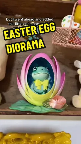 The fact that it took me almost a month to finish this. #frog #easter #vintagedecor 