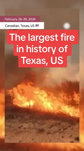 The largest fire in history of Texas. It exceeds the size of some states in the US. #panhandle #texas #us #fritch #robertscounty #canadian #fire #wildfire #firefighter #burnedout #destruction #fireman #naturaldisaster #disaster 