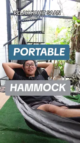 RELAX KAHIT SAAN PAG MAY PORTABLE CAMPING HAMMOCK DUYAN NA LANG 2 ADULTS MAX CAPACITY 400 KGS WATER RESISTANT PA #camping #portablehammock #campinglife #outdoorgear #titogaming #foldinghammock #spacesaving 