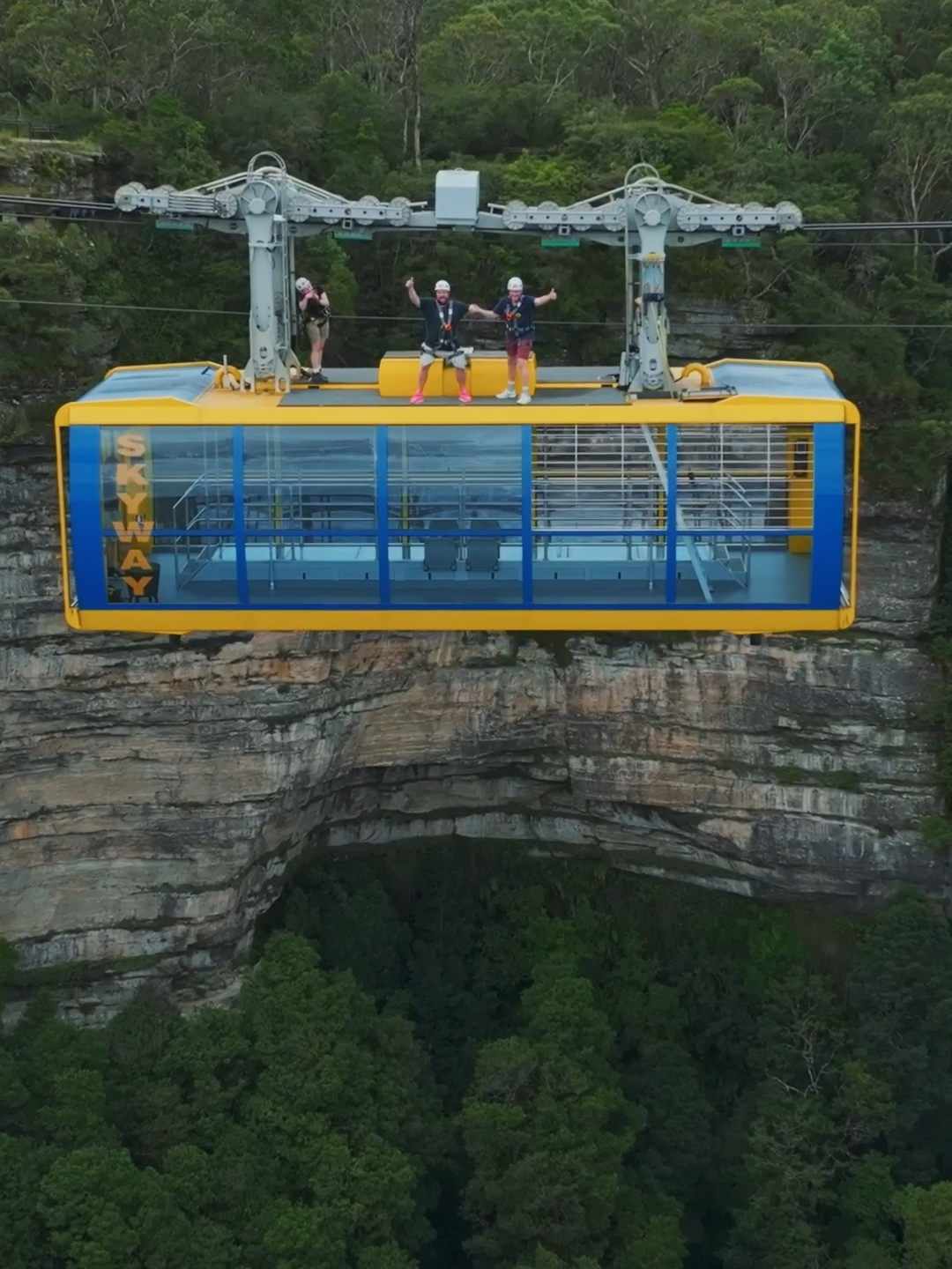 Here are some stunning shots of dad and I 270m high above the Jamison Valley doing the ‘Beyond Skyway’ experience at @scenicworld  This was absolutely beautiful and terrifying. Dad loved it from start to finish. The first thing he did was lean right out over the edge which almost gave me a heart attack! Would you do this?