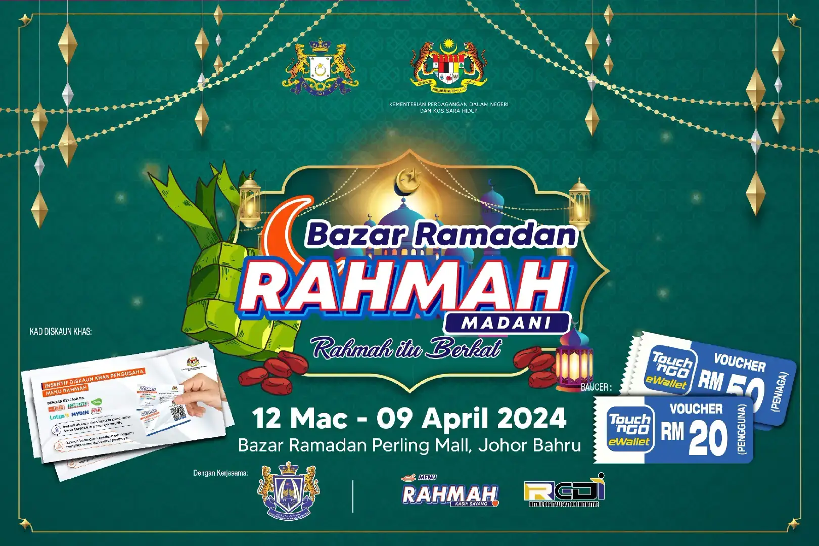 🥰🥰Ramadan ya Ramadan...🥰🥰 haaaa korang tengah buat ape tu.. hari ni min nak share berita baikkkk untuk korang di Negeri Johor.  Bazar Ramadan Rahmah Madani dari 12 Mac hingga 9 April 2024. Program Jualan Rahmah Bergerak Madani still ade tau.. Mane yang tak sempat ke PJR Madani boleh ke Bazar Ramadan Rahmah Madani.. atau mana-mana yang korang sesuai okey.. 📢📢Ade baucer TouchnGo eWallet yang korang boleh tebus mase Bazar Ramadan Madani nanti tau..! Tak lupa juga Kad Diskaun Khas kepada Pengusaha Menu Rahmah turut diberikan..  📢📢 pssttttt....Minggu depan pon sekolah dah naik untuk sesi 2024/2025. Minggu ni parents dah sibuk beli barang-barang keperluan untuk anak-anak sekolah.  Infografik ade min share kat bawah ninokey! Jangan lupa datangggg...🔥🔥🔥 #pjr  klik https://www.facebook.com/share/p/cWpL8ViigsTipK5b/?mibextid=Nif5oz