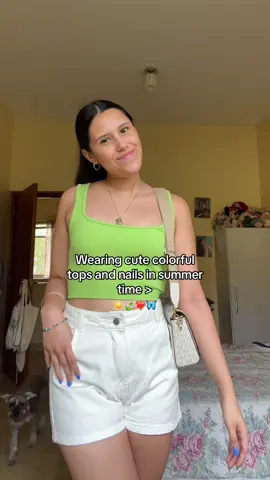 It’s nice to be back in summer 💙 #summertime #summeroutfit #OOTD #outfitoftheday #Summer #summervibes #colorfulnails #colorfuloutfit #summeroutfits #southamerica #colourful #fyp #fashiontiktok #outfitcheck 
