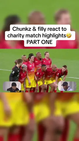Chunkz & filly react to charity match highlights🤣PART ONE🔥COMMENT for part two⁉️👇#chunkz #filly #chunkzandfillyshow #funny #football #footballtiktok 