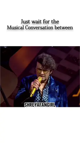 Even their conversation is like a song what a legends❤️#shreyaghoshal #sonunigam #indianidol14grandfinale #fypシ 