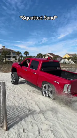 Got stuck on the beach #trucks #squattedtrucks #chevy #carolinatrucks #dodge 
