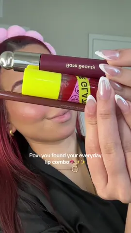 Love it✨ Lip liner sade hot sauce @sephoracollection,lip tint shade affection @rarebeauty,lip gloss shade candy apple @innbeauty  #fyp #foryou #lipcombo #makeup #lips #grwm #parati #maquillaje 