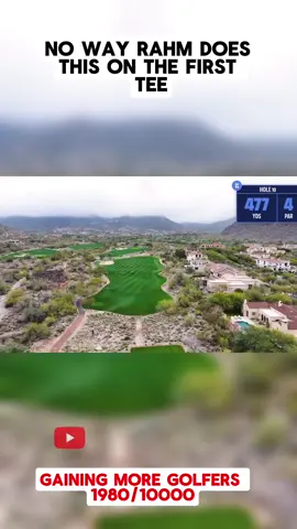 John rahm tees off first, for the 2v2 alternate shot #golf #golftiktok #fypシ #fyp #golftok #viral #golfing #foryou #golfvideo 
