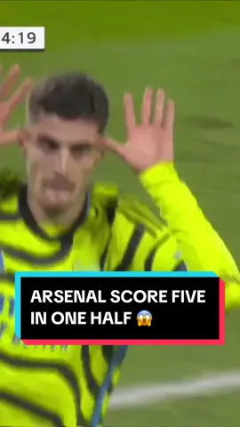 Arsenal lead FIVE-NIL at halftime against Sheffield United. 🤯 How many goals will they finish with? #PremierLeague #Soccer #football #goals #arsenal 