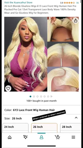 wear and go glueless wig from amazon!!  13x4 body wave 613 26inch 180 Density glueless wig pre plucked, pre cut. Link 🔗 in bio ✨✨✨✨ * * * #fypシ #viraltiktok #viralvideo🔥 #amazonwig #613wig #gluelesswig #wigunboxing #whatiorderedversuswhatigot #lacefrontwig #hairinfluencer #explore #bodywave #blondewig 