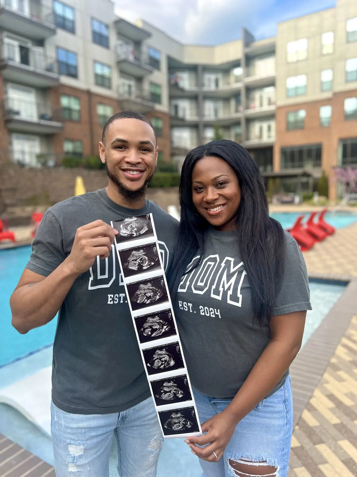 Every kick, every flutter, and every tiny heartbeat reminds us that our lives are about to change in the most incredible way. We’re so excited to share that we’re expecting #Summer2024 👶🏽🥳 ——————- #babyannouncement #babyontheway #TheKellys  #pregnancyannoucement #secondtrimester #momanddad #GodDid 