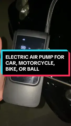 This electric air pump can save your life with its SOS setting, charge your phone, and infate a car, motorcycle, bicycle, or ball. 🚗🚲🏍️⚽️