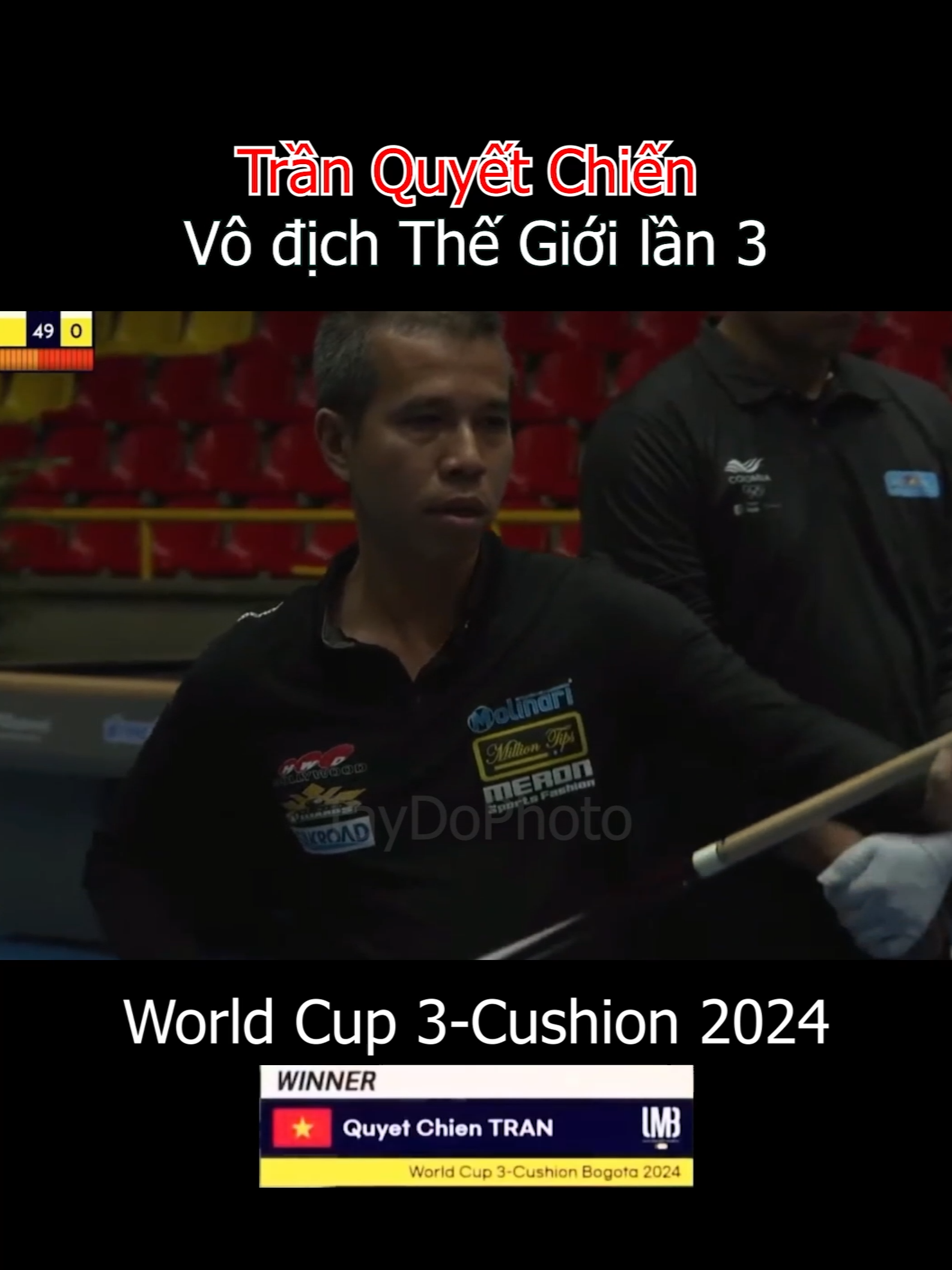 Trần Quyết Chiến Vô địch Thế Giới Lần 3 - World Cup 3-Cushion @taydophoto #tranquyetchien #worlcup #cushion #bida #bida3bang #vodichthegioi #vietnamvodich #sport #games #fvp #foryou #xuhuong #tiktok2024 #tuhaovietnam #tiktoknews