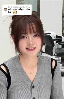 Trả lời @Chu thị nga chị em nào mặt tròn tham khảo kiểu mái này nha siêu xinh#topthinhhanh #LearnOnTikTok #uônsonglơi #uốntoc #xuhuong #tócmai #máipháp 