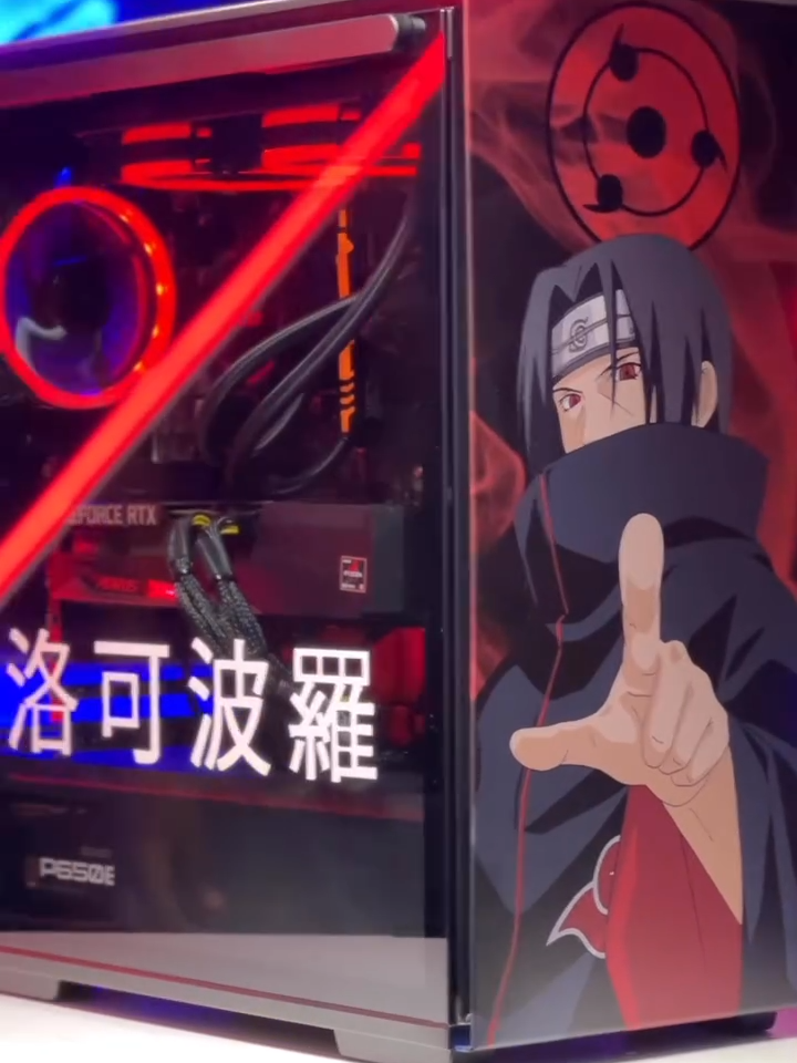 Itachi Uchiha Case Modding 🎨🖌️💥 #itachi #itachiuchiha #naruto #anime #casemodding #customcase #gamingpc #custompc