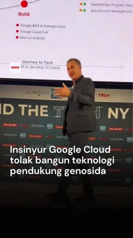 A Google Cloud engineer just interrupted Google Israel managing director Barak Regev at the Israeli tech industry conference MindTheTech this morning in NY. 