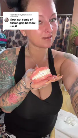 Replying to @mistybrewer777 how to apply Cushion Grip Denture adhesive. From start to finish. Hope this helps 🦷👑 #to0thlessqueen #tutorials #howto #CushionGrip #Denture #dentureconfidence #dentures #Grip #dentureproducts #denturejourney #teeth #tooth #toothless #queen #foryoupage #fypシ #journey #helpful #helping #helps #teethinhand #security #ink #tattoo #sleeves #hazeleyes #denturequestions #answeringquestions #denturesatayoungage #cushion #brunette #hellotiktok #goodmorning #goodvibes #🦷 #👑 