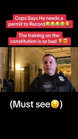 Cops Try to say He needs a Permit to Record 😂😂😭.. #defundthepolice #tyrants #constitution 