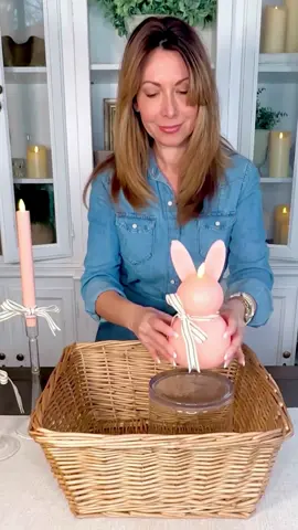 Illuminated Floral Bunny Basket 🐰✨ I traded the usual candies for a basket bursting with fresh spring florals, lush greens, and the glow of flameless candles. Shop Here>> https://liketk.it/4zk50 I love how this basket adds a touch of whimsy and a whole lot of floral charm to your Easter tablescape.  #easterbaskets #springflorals #flamelesscandle #eastertable #springhomedecor 