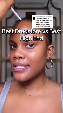 Replying to @ishowjan33 Today's challenge: full face of best drugstore vs high-end makeup! Let's see if high-end is really worth it in quality and longevity. Stay tuned for the wear test! 🤭  #beauty #makeup #makeupchallenge #drugstoremakeup #highendmakeup #fyp #makeupfyp 