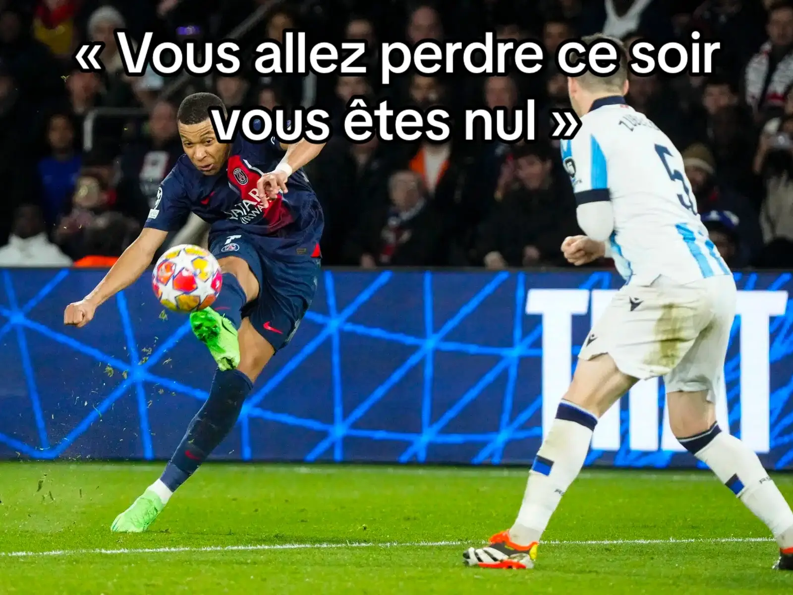 Bah alors les marseillais vous croyez vraiment qu on allais perdre contre eux 😂 on verra bien jeudi quans vous allez vous faire froissez par villareal on va bien rigolé 🤣 #psg #parissaintgermain #realsociedad #football #footballtiktok #mbappe 