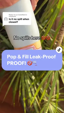 Replying to @Liz Carothers No Spill Zone 🚫 Our NEW Pop & Fill Bottle is 100% leak-proof 🫡 #ellopopandfill #ellowaterbottle #elloproducts #new #newproductalert #newproduct #leakproof #waterbottle 
